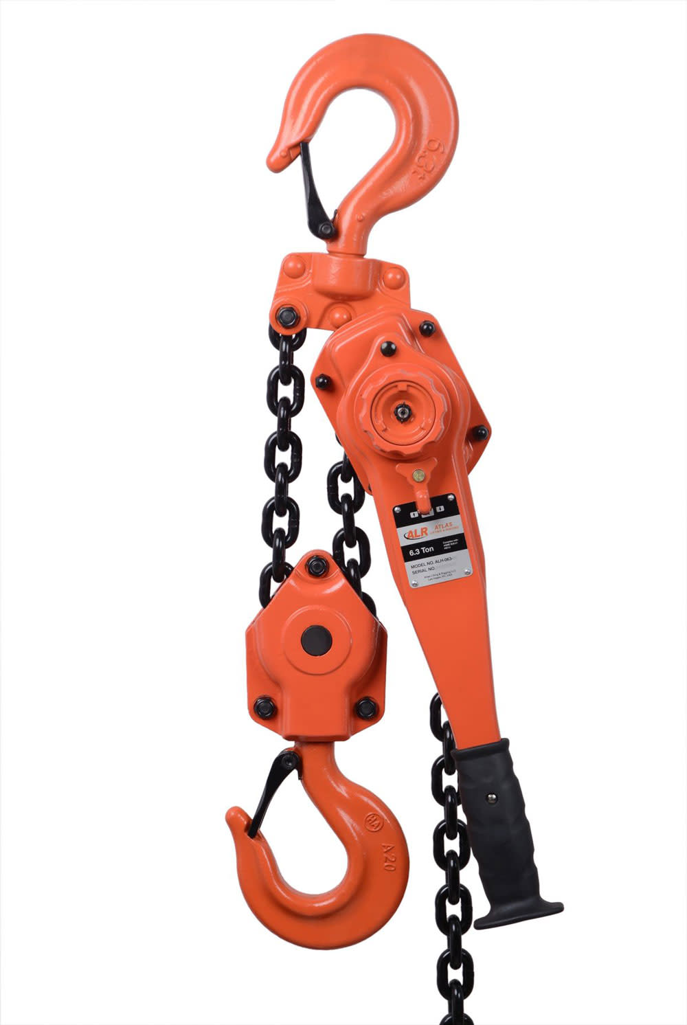 

Atlas Lifting and Rigging Lever Hoist 6.3 Ton 15' Chain 13890 lbs