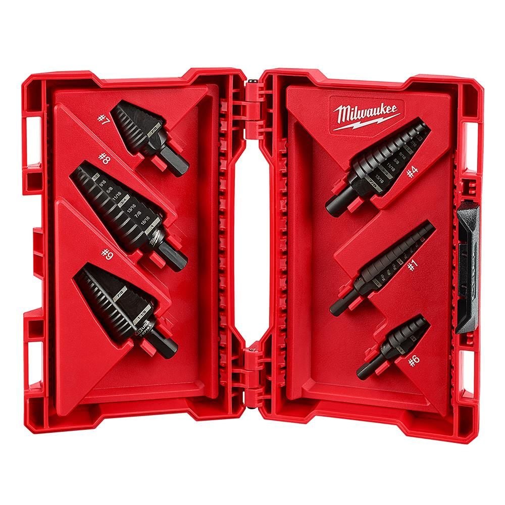 Milwaukee 6-Piece Step Drill Bit Set 48-89-9224 - Acme Tools