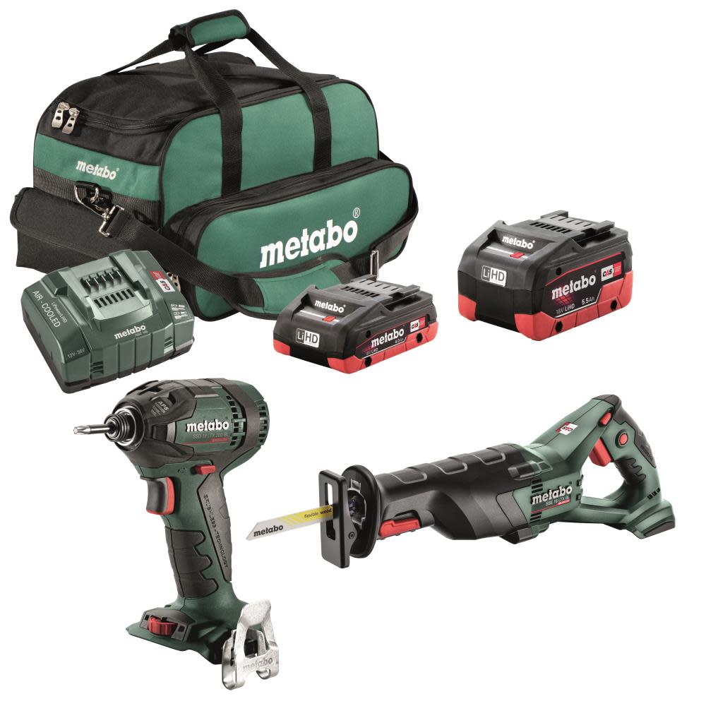 Metabo 18V Reciprocating Saw Impact Driver Combo Kit US685192800