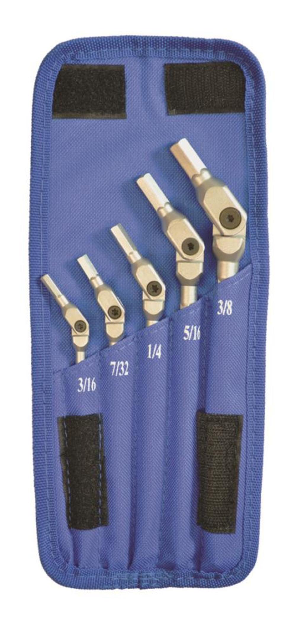 

Bondhus 5 piece Chrome Hex Pro Wrench Set - Sizes: 3/16-3/8"