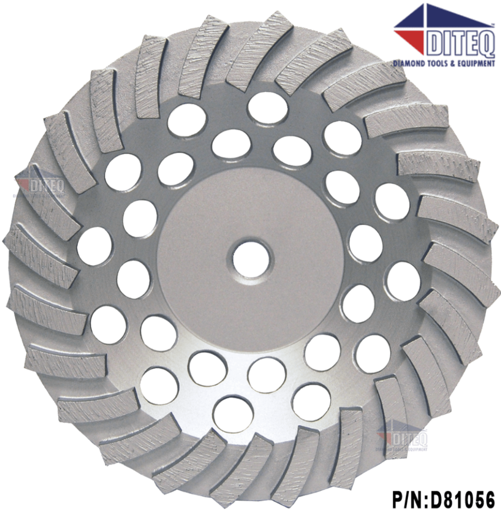 

Diteq 7" Turbo Rim 24-Seg Diamond Cup Wheel 5/8"-11 Threaded
