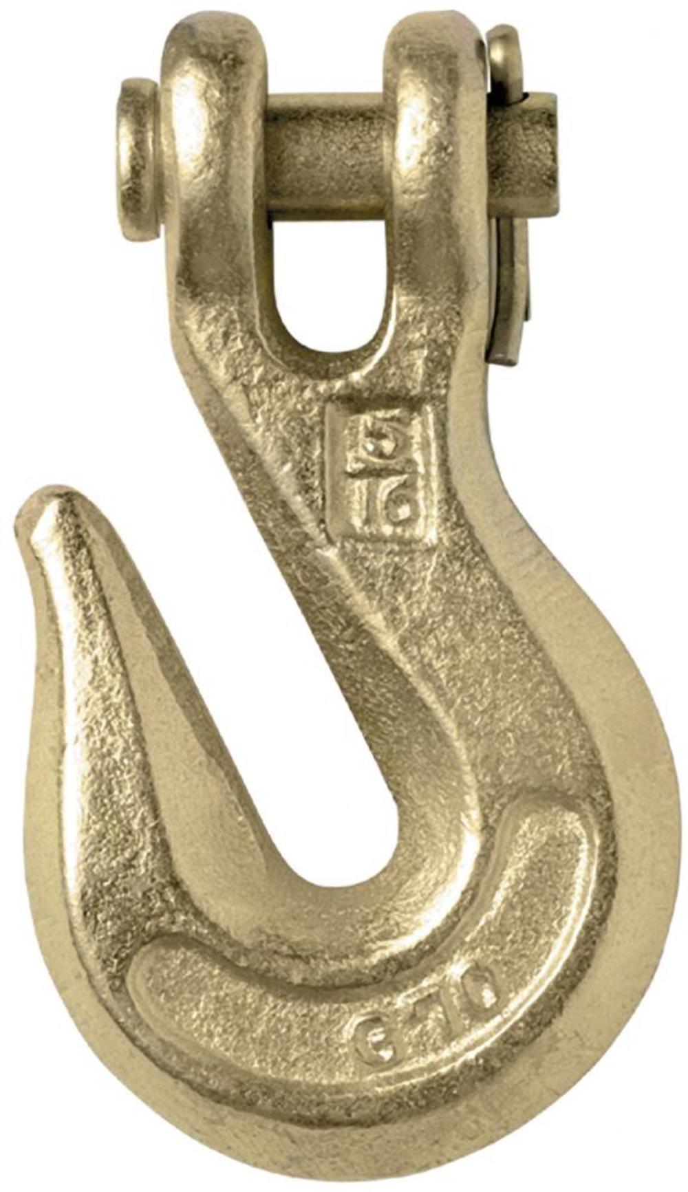 

SCC 1/4 In. Grade 70 Clevis Grab Hook Electro Galvanized Yellow Zinc Finish 3600 Lbs. WLL