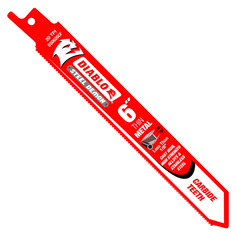 

Diablo Tools 6" Steel Demon Carbide Recip Blades for Thin Metal Cutting