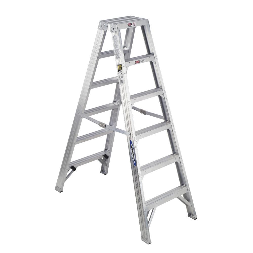

Werner 6-ft Aluminum 375-lb Type IAA Twin-Step Ladder