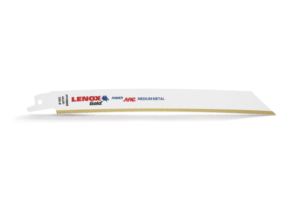 

Lenox 8 In. 18TPI Gold Power Arc Curved Reciprocating Blade 5 pk.