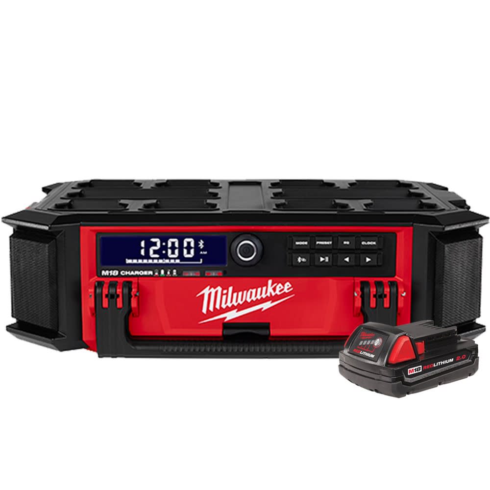 M18™ PACKOUT™ Radio + Charger with M18 2.0Ah Battery Bundle 2950-20BAT from MILWAUKEE - Acme Tools