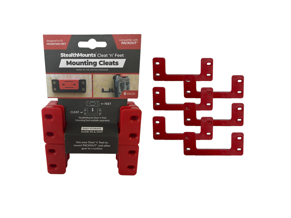 Stealthmounts Cleat 'n' Feet Mounting Cleats 6pk Red OMCLRED6 Acme Tools