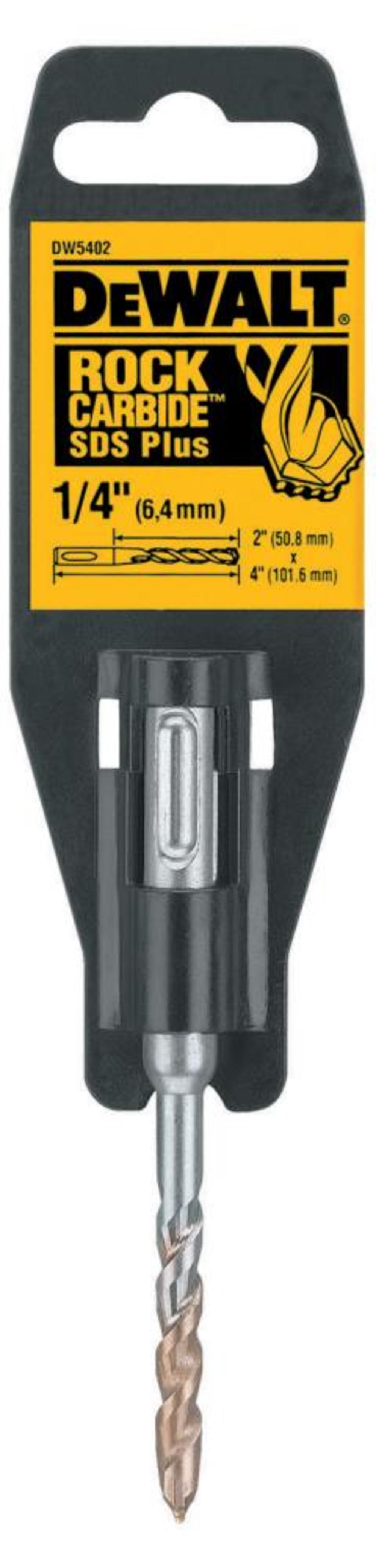 

DEWALT 1/4 In. x 2 In. x 4 In. Rock Carbide SDS+ Hammer Bit