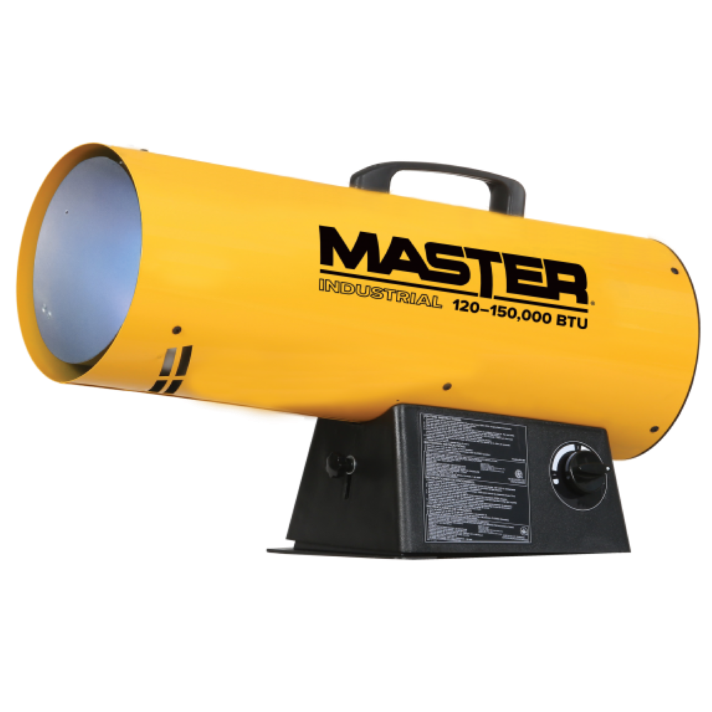 

Master Industrial Forced Air Heater 150000 BTU Kerosene LP Variable Output