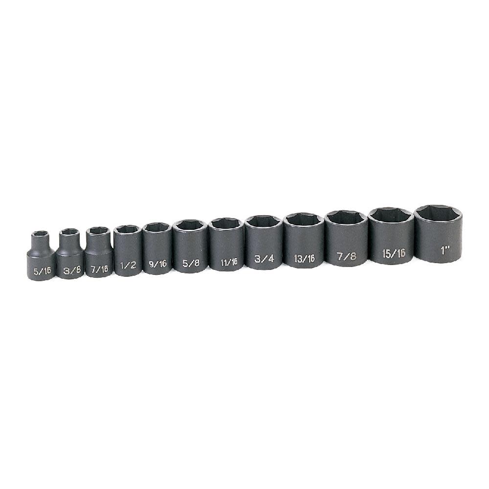 

Grey Pneumatic 3/8" Drive Standard Length Impact Set