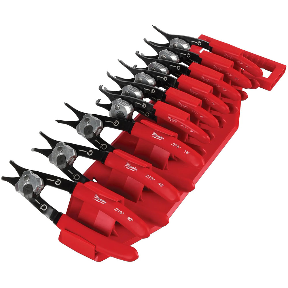 ワールドレップサービス セット Milwaukee Snap Ring Pliers 9 Piece Set 48-22-6539 - Acme Tools