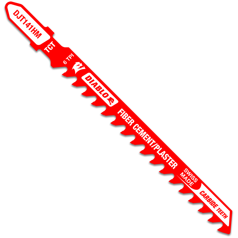 

Diablo Tools 4" 6 TPI Carbide T-Shank Jig Saw Blade for Fiber Cement & Plaster