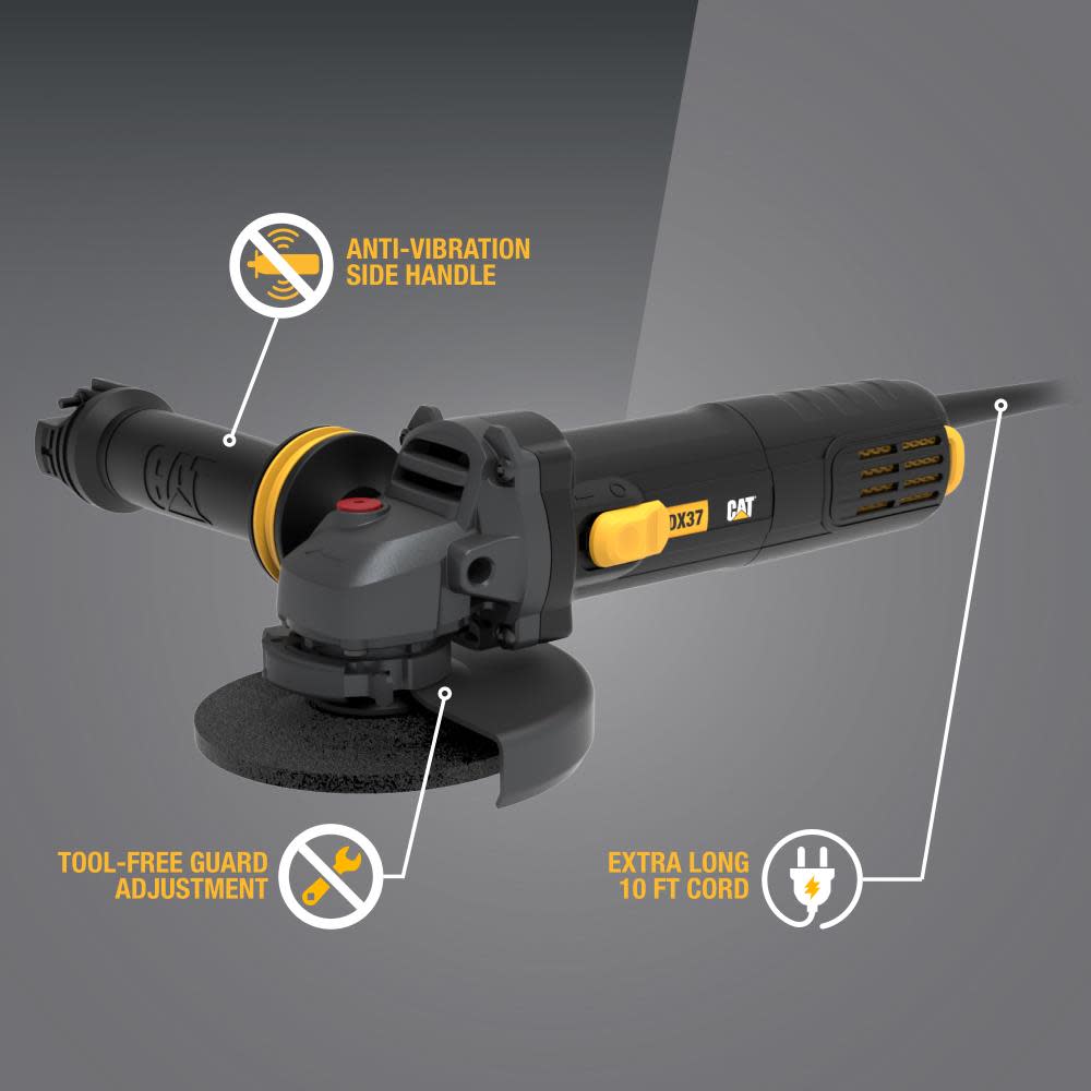 CAT 7-AMP 4.5 in Corded Angle Grinder DX37U - Acme Tools