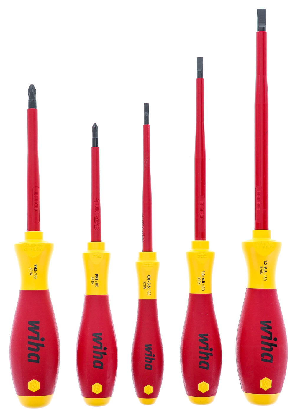 Wiha SoftFinish Screwdriver Set Insulated 5pc - 32084 - By Brand  sku 32084