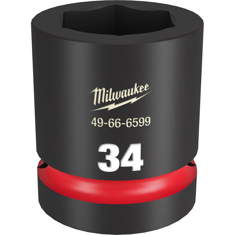 Milwaukee Impact Socket 1" Drive 34mm Standard 6 Point
