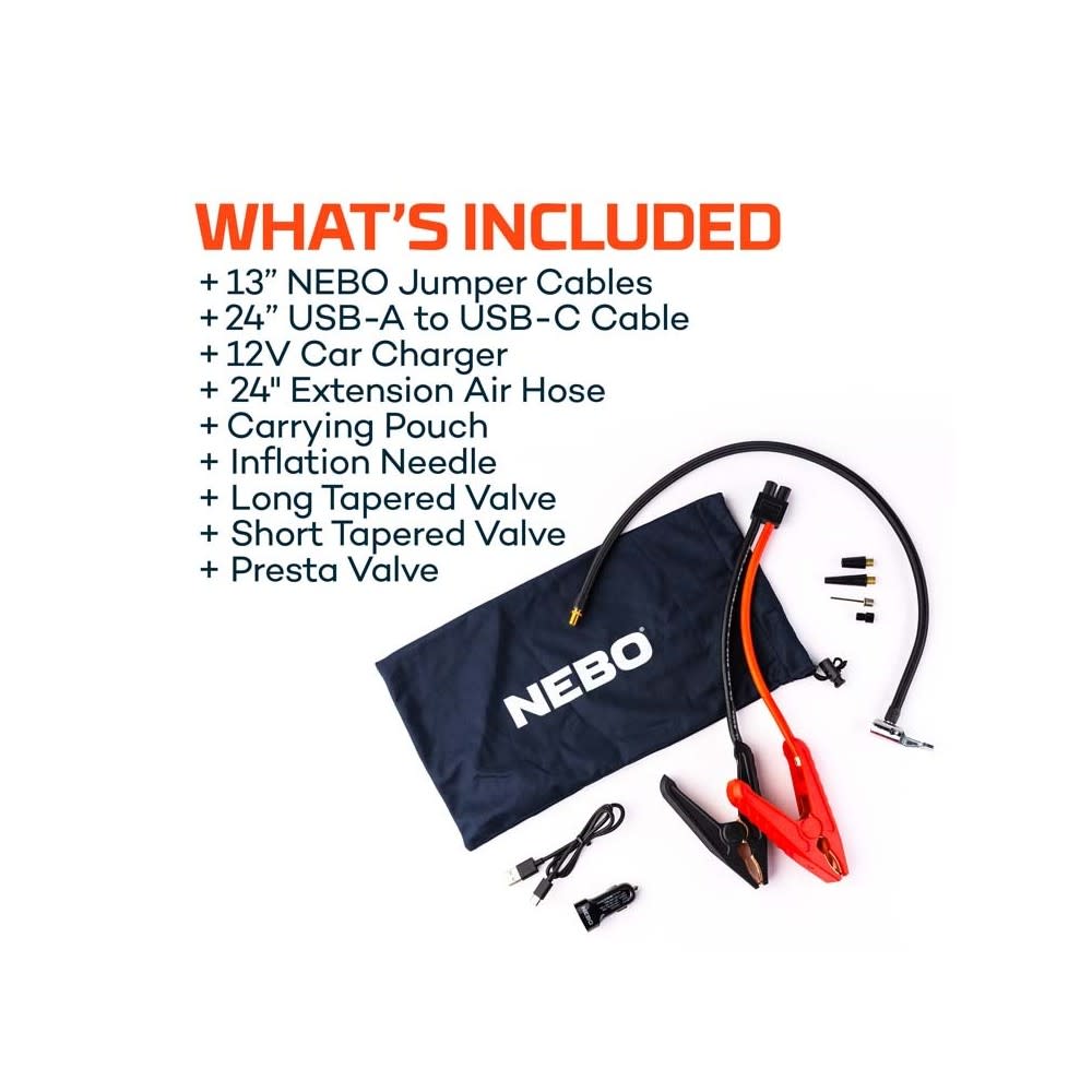 Nebo Assist Air 2000XP Jump Starter with Air Compressor NEB