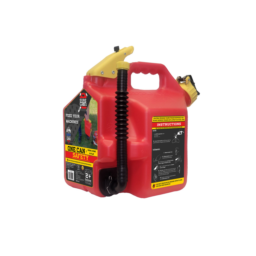 Surecan 2+ Gal Safety Red Gas Can Type II SUR2SFG2 - Acme Tools