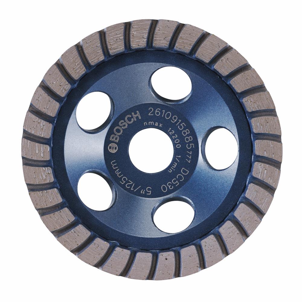 

Bosch 5" Turbo Row Diamond Cup Wheel for Finishing