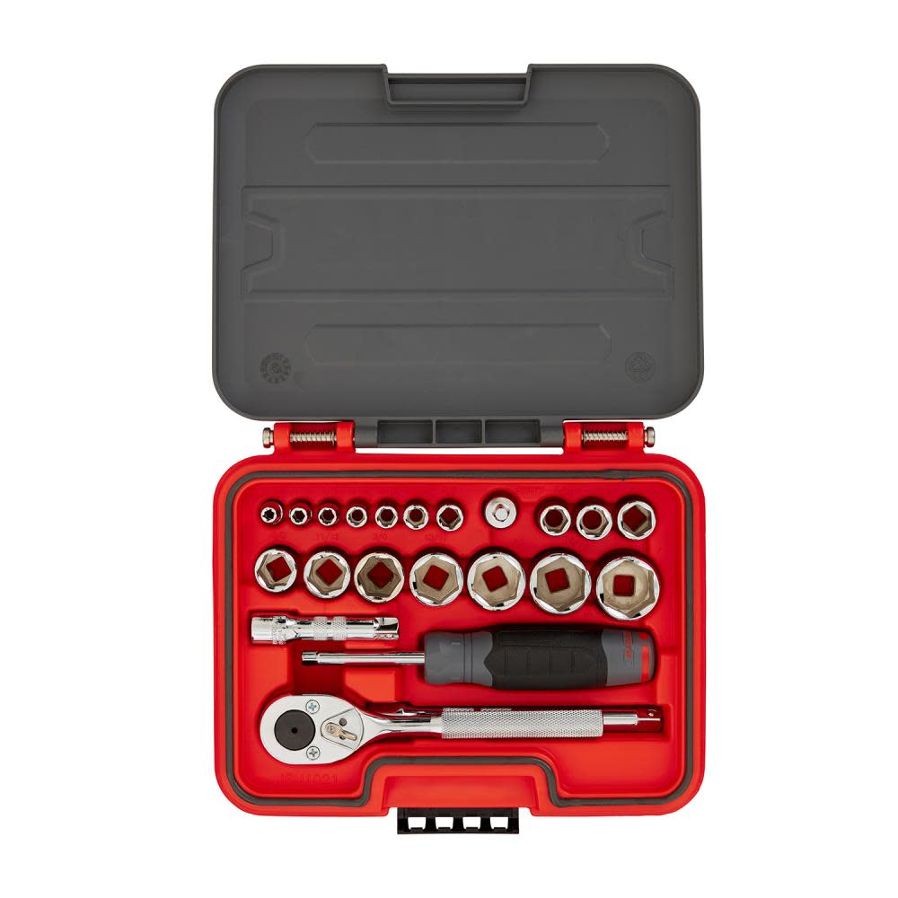 

Proto Socket Set 1/4 & 3/8 SAE 6pt 22pc