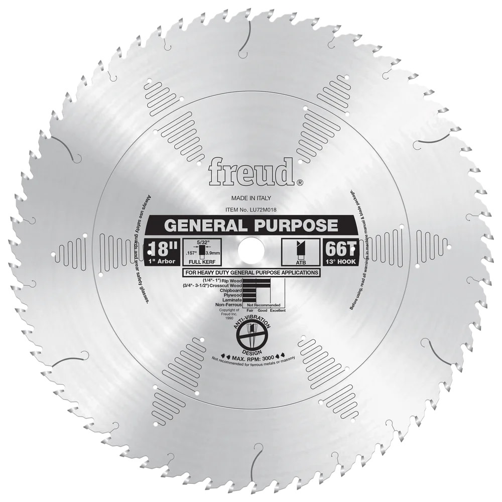 

Freud 18" x 66T General Purpose Blade