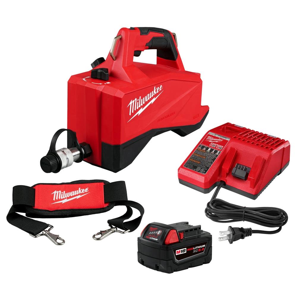 Milwaukee M18 Brushless Single Acting 60In3 10000psi Hydraulic Pump Kit