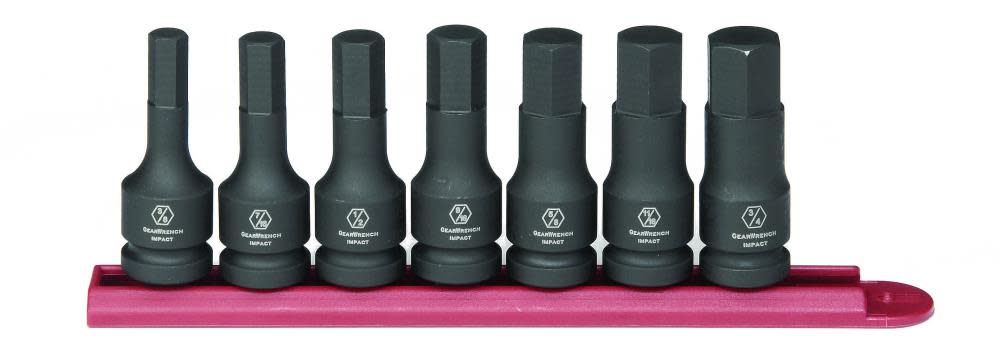 

Hex Bit Impact Socket Set, 7 pc. 1/2 In. Drive SAE
