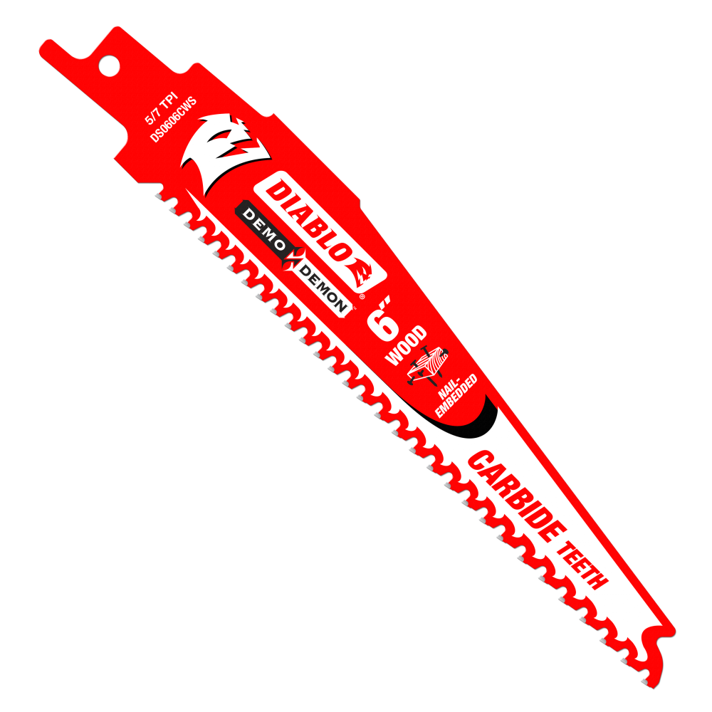 

Diablo Tools 6" Demo Demon Carbide Recip Blade for Nail-Embedded Wood