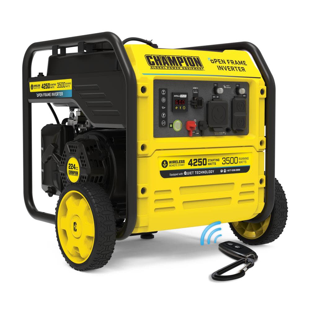 

Champion Power Equipment 4250-Watt Wireless Remote Start Open Frame Inverter Generator with Quiet Technology
