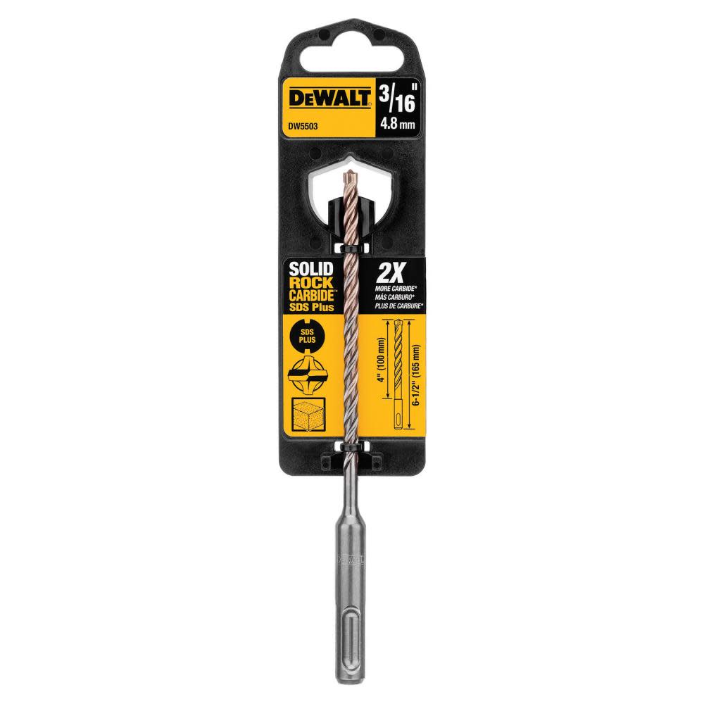 

DEWALT 3/16-in x 4-in x 6-1/2-in Solid Rock Carbide SDS+