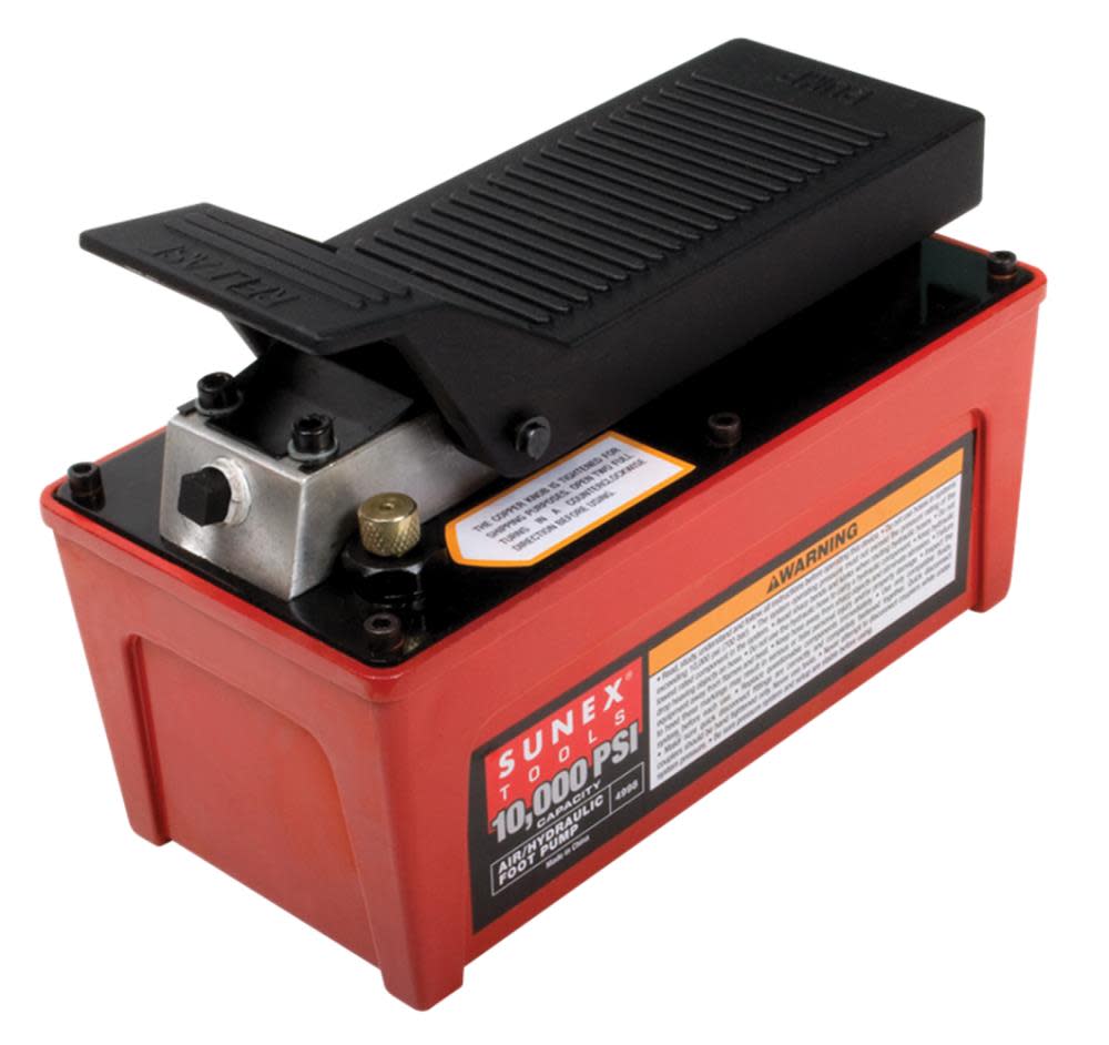 

Sunex 10000 PSI Capacity Air/Hydraulic Foot Pump