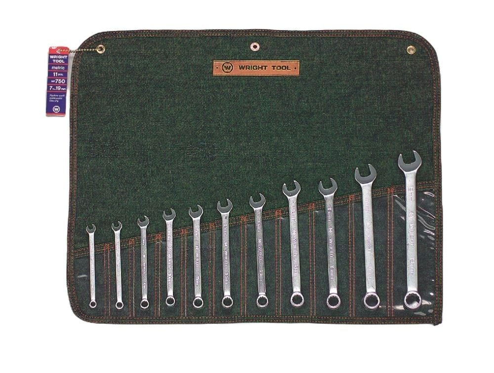 Wright Tool 11 pc. Metric Combination Wrench Set 7 mm to 19 mm 12