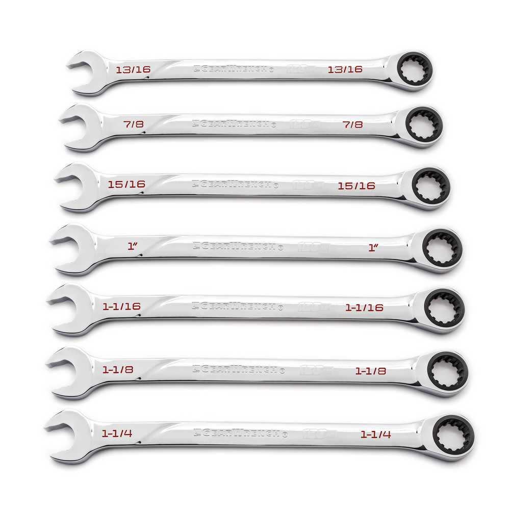 

GEARWRENCH 7 pc 120XP Universal Spline Sae XL Combination Ratcheting Wrench Set
