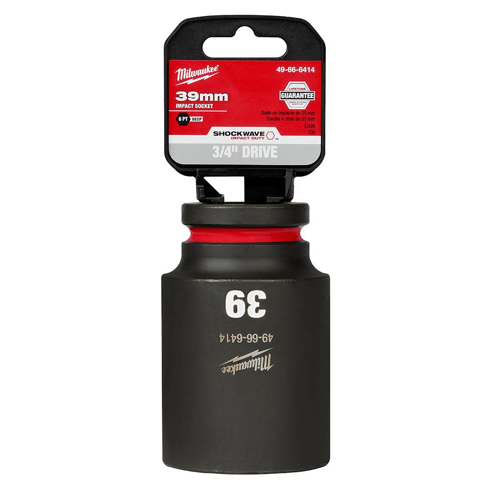 

Milwaukee SHOCKWAVE Impact Duty Socket 3/4" Drive 39MM Deep 6 Point