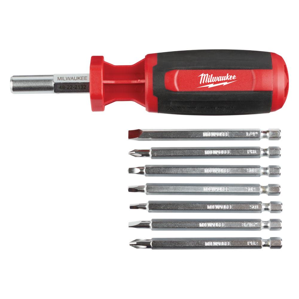 Milwaukee 9-in-1 Square Drive Multi-Bit Driver 48-22-2132 - Acme Tools