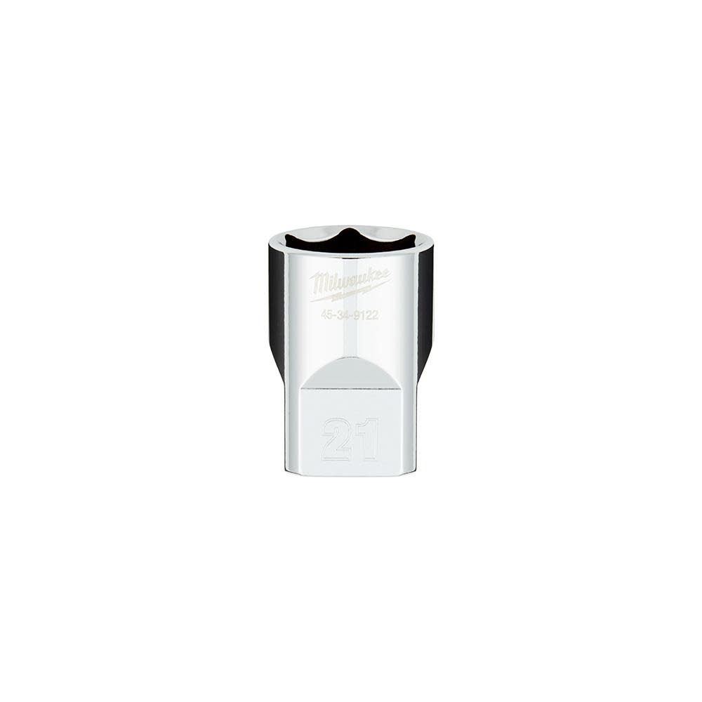 

Milwaukee 1/2 in. Drive 21MM Metric 6-Point Socket with FOUR FLAT Sides