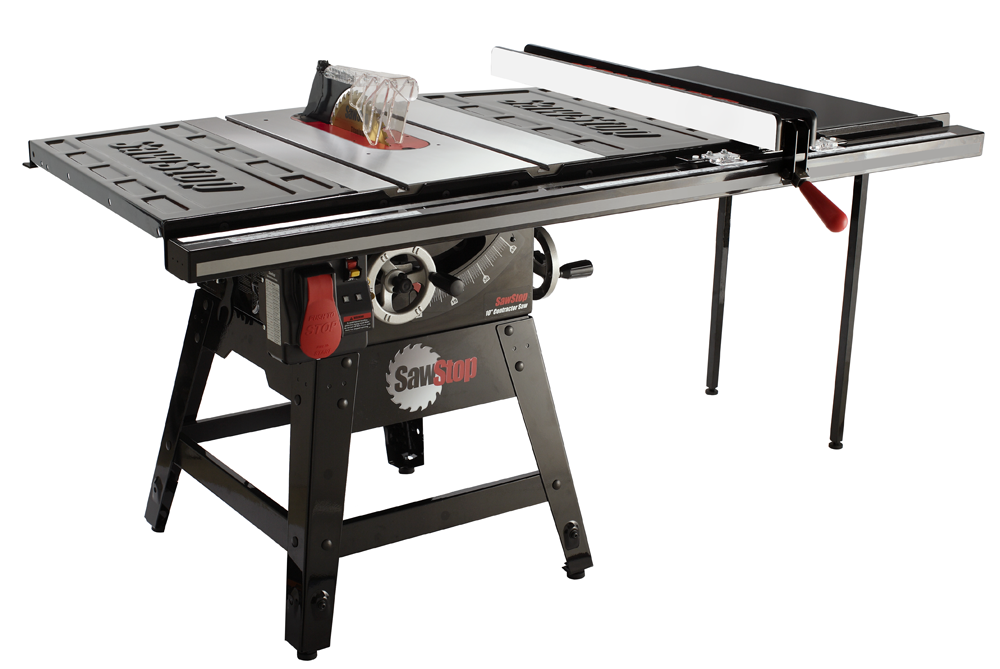 

Sawstop Contractor Saw with 36" Professional T Glide Fence System Rails & Extension Table