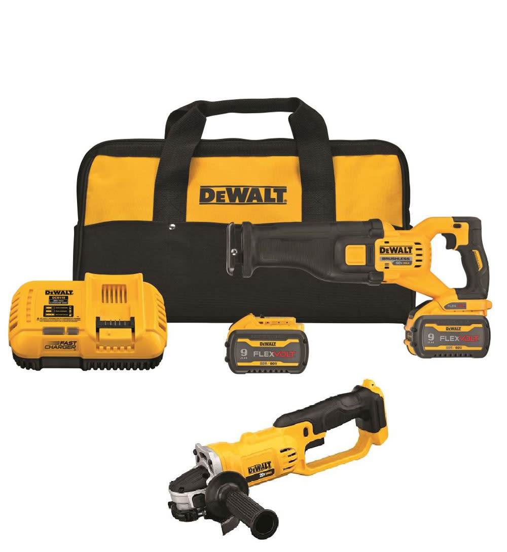 FLEXVOLT® 60V MAX* Brushless Cordless Reciprocating Saw and 20V MAX