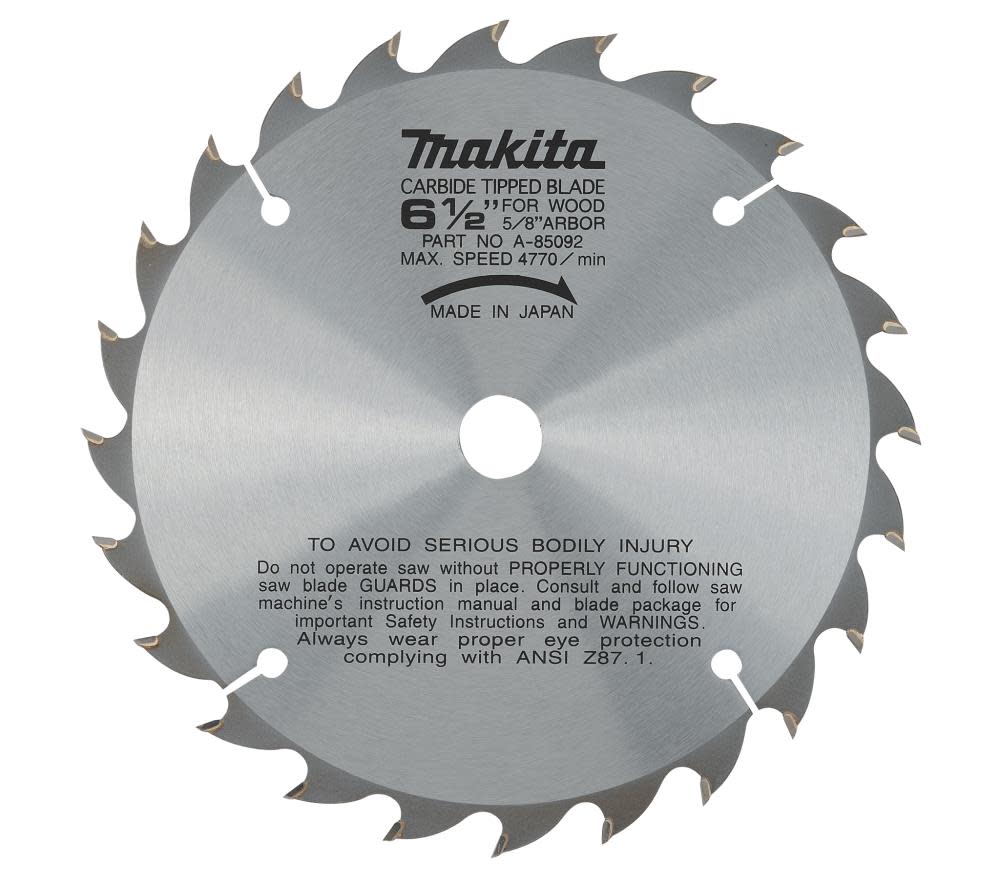 Makita 6-1/2 In. Replacement Blade 24T