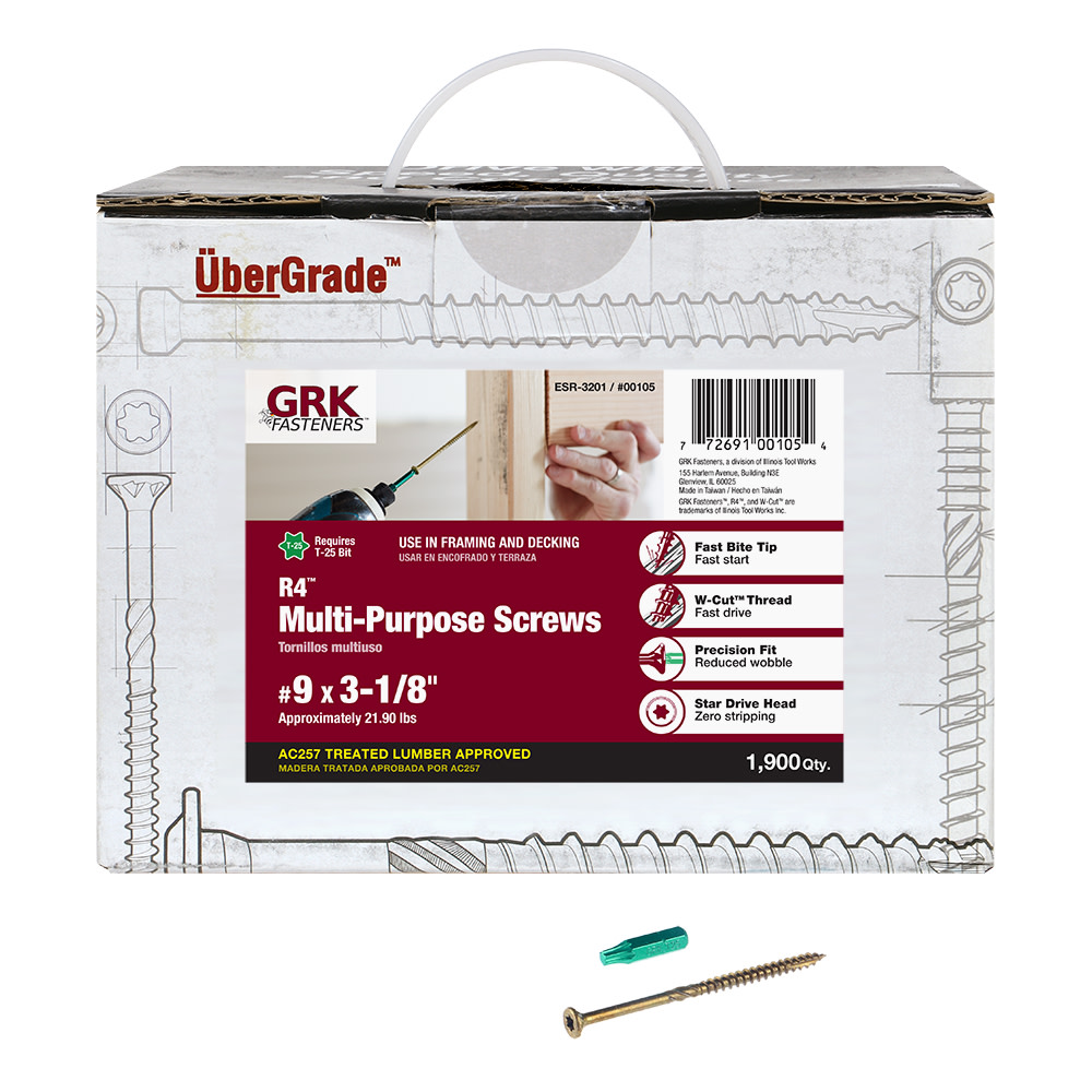 

GRK Fasteners R4 Screw Bulk 9 x 3-1/8in (1900pcs)