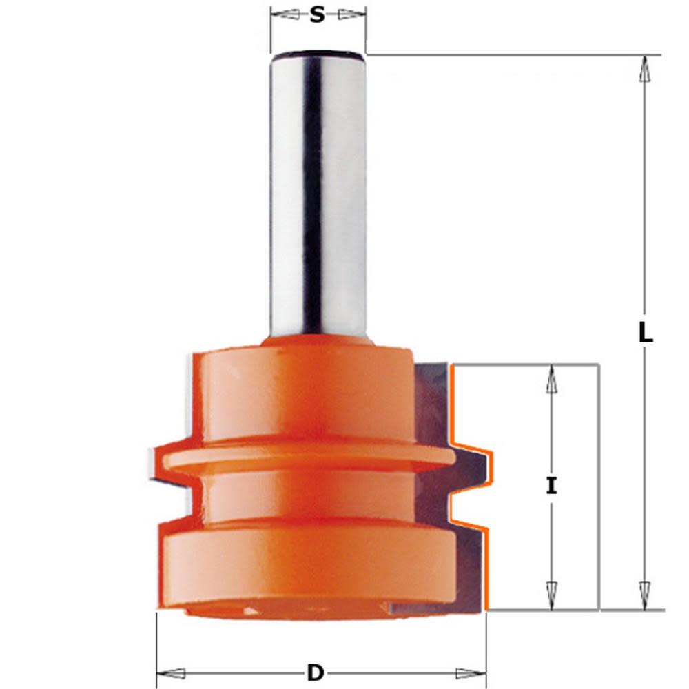 

CMT Reverse Glue Joint Bit 1/2 In. Shank 1-3/4 In. Diameter