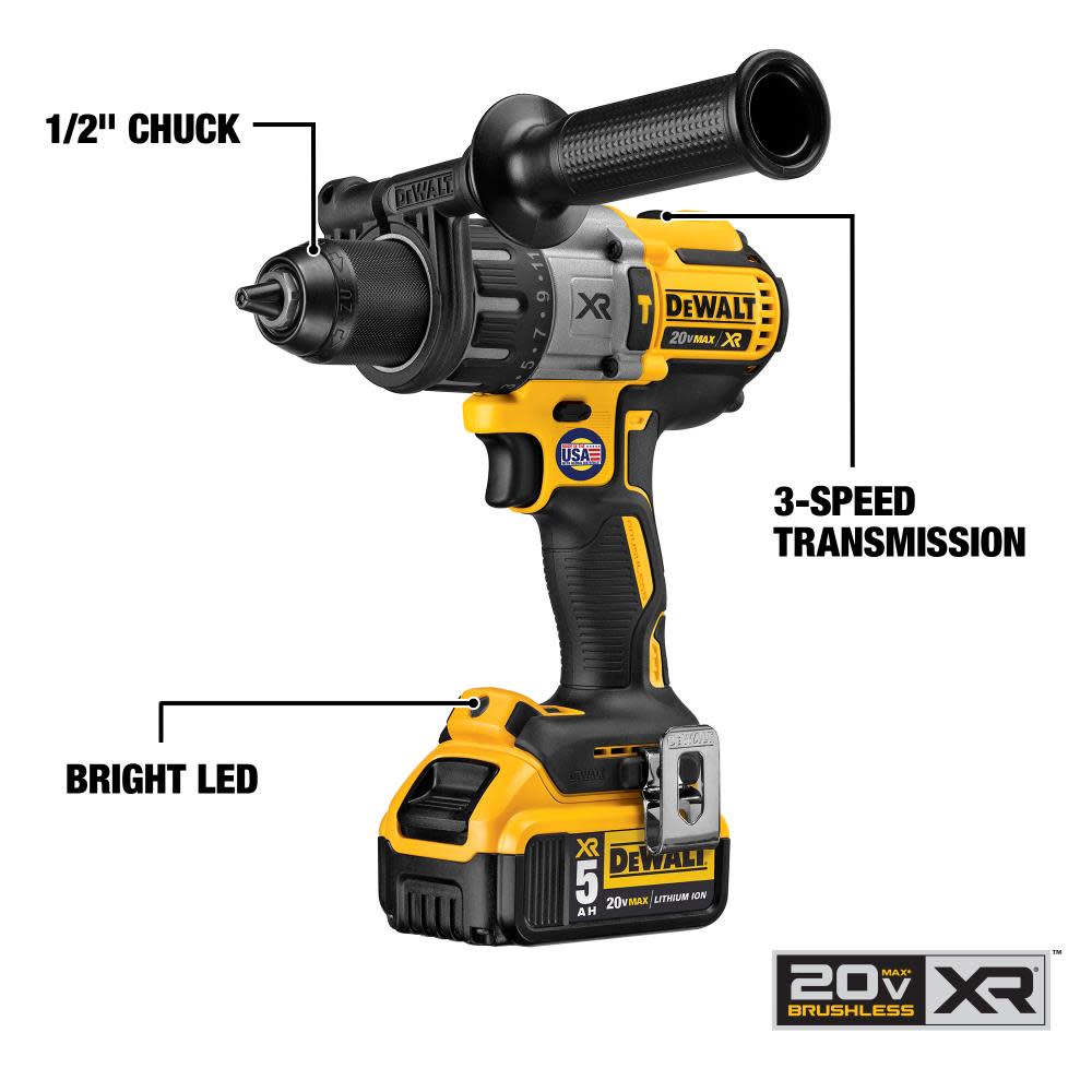 DEWALT DW 20V MAX XR Hammer Drill Impact Driver Combo Kit DCK299P2 Acme Tools