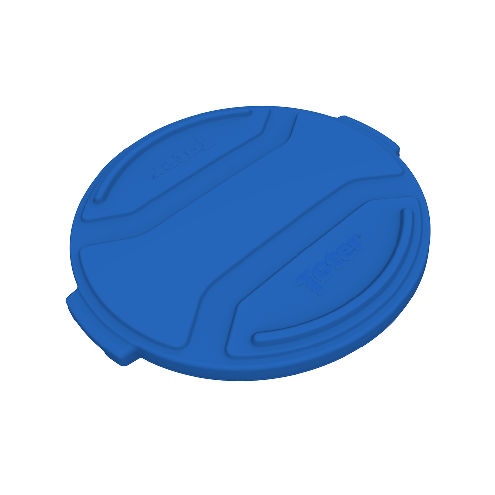 

Toter 44 Gallon Round Trash Can Lid Blue