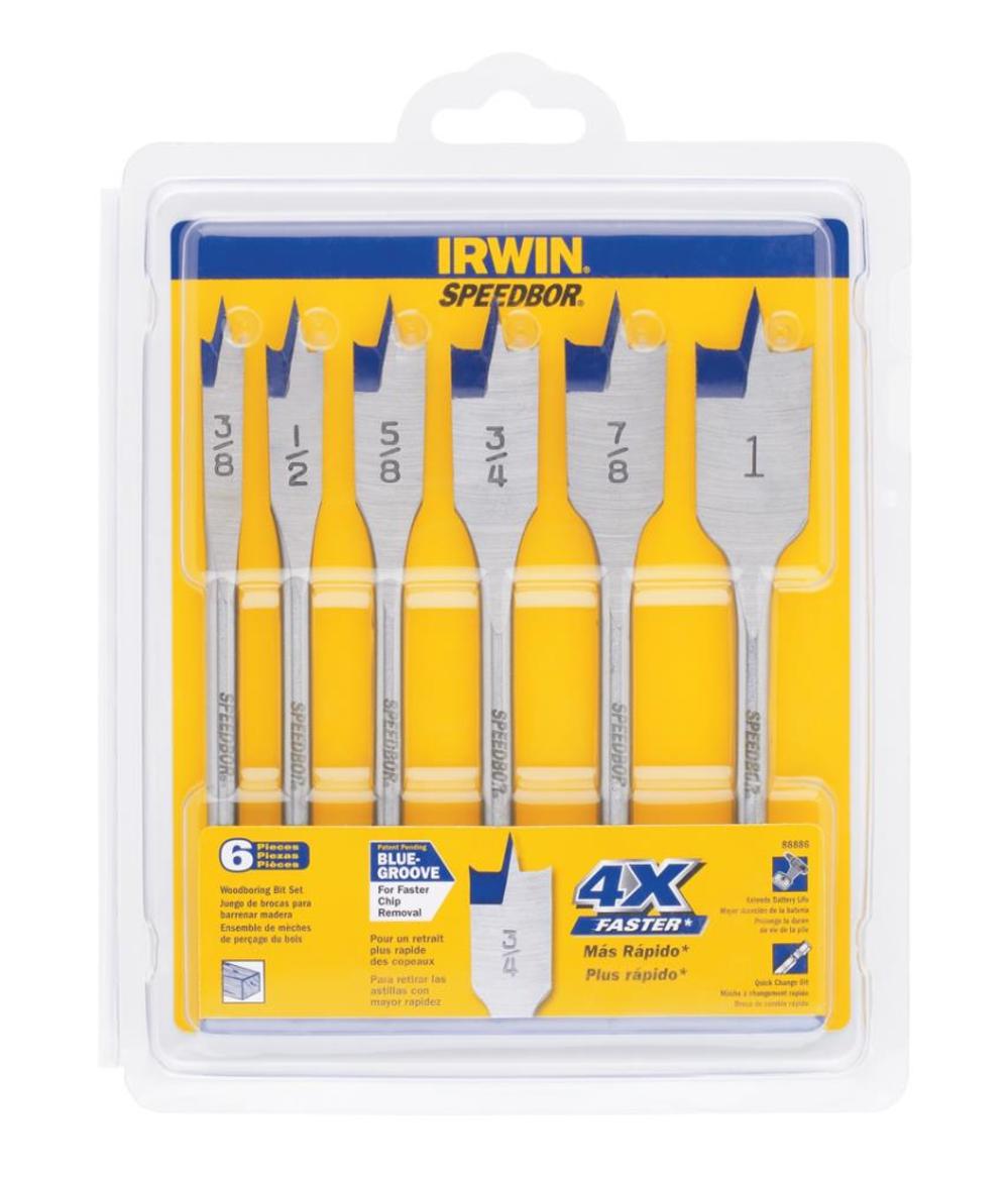 

Irwin Flat Bit 6 piece Set Pouched