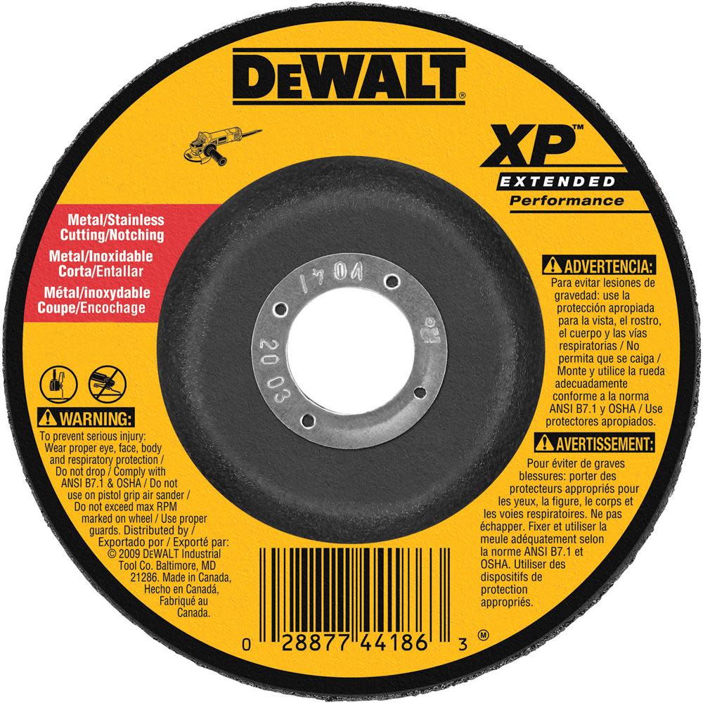 

DEWALT 9 In. x 3/32 In. x 7/8 In. XP Cutting and Notching Wheel