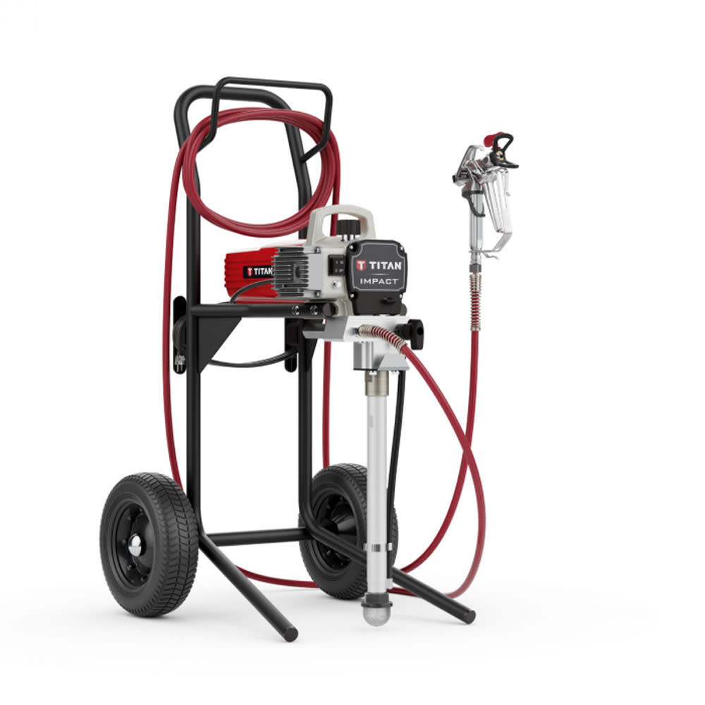 

Titan Paint Impact 410 High Rider Airless Sprayer with 2 HEA 413 Tips