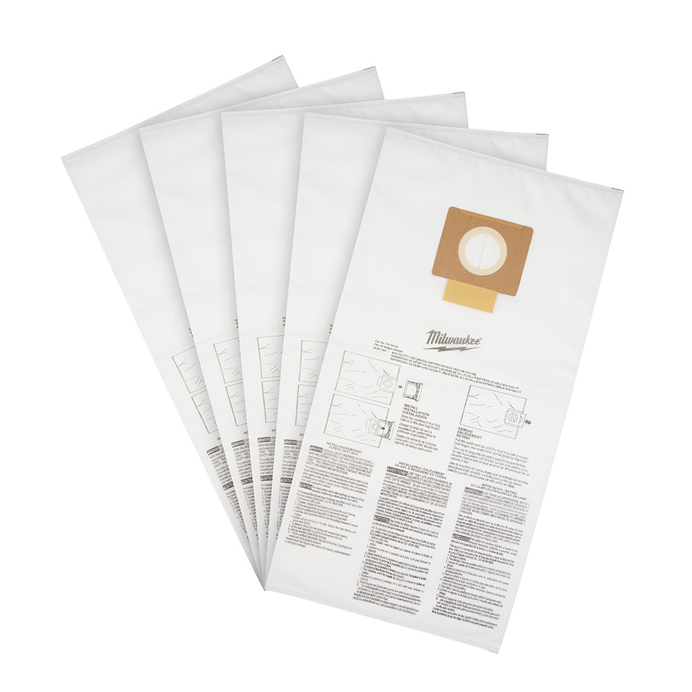 

Milwaukee Fleece Dust Bags 9 Gallon 5pk