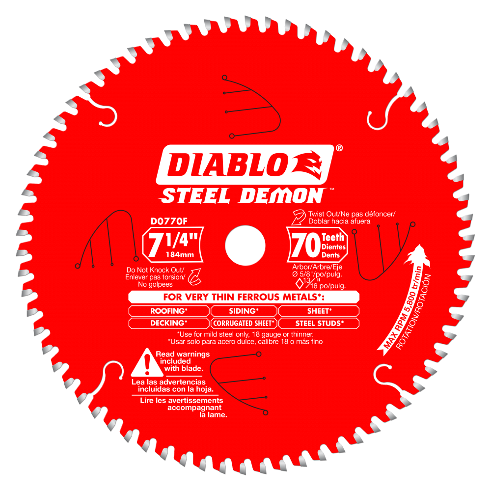

Diablo Tools 7-1/4" x 70 Tooth Metal Cutting Saw Blade