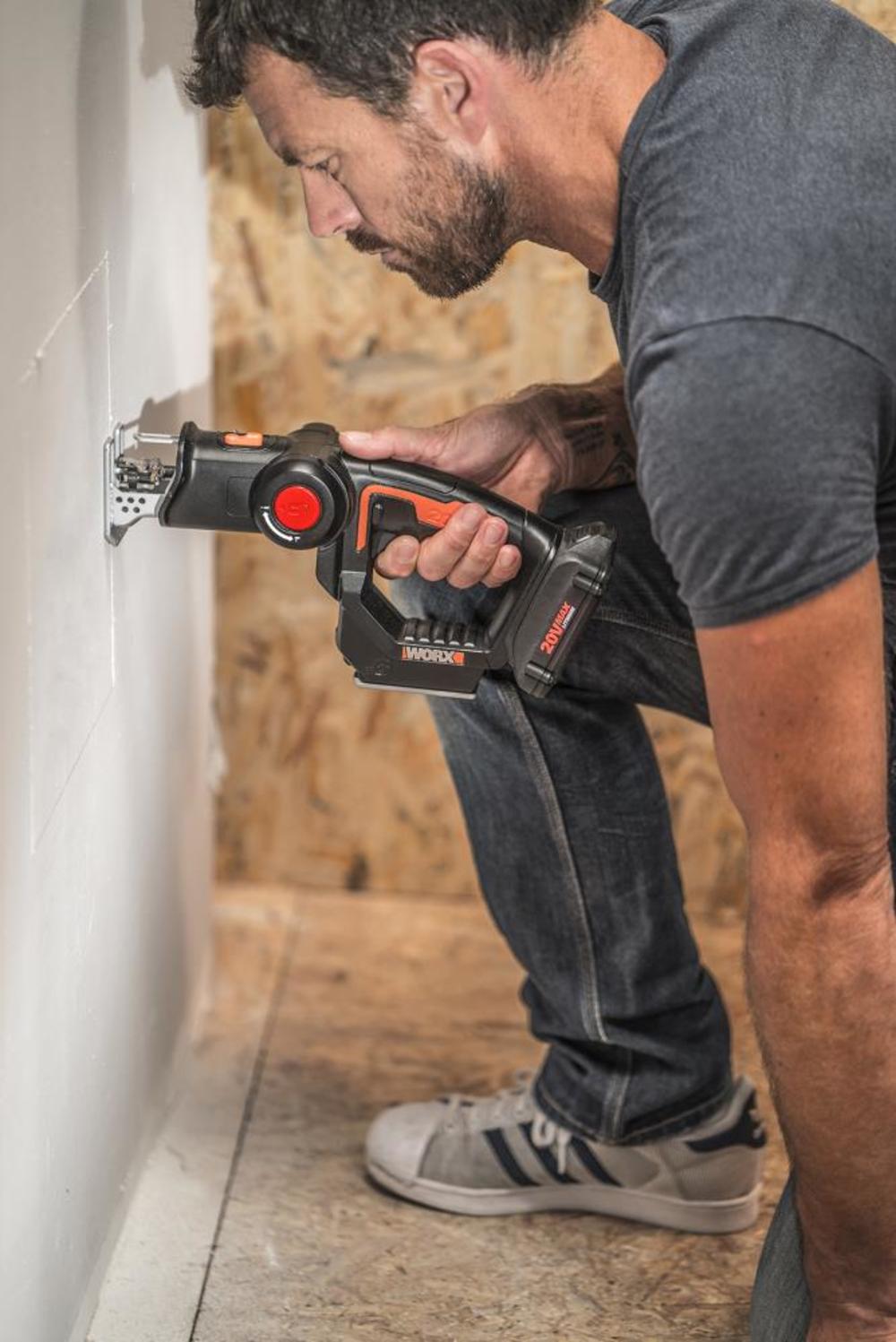 Worx POWER SHARE 20V AXIS 2 in 1 Reciprocating Saw Jigsaw Kit WX550L Acme Tools