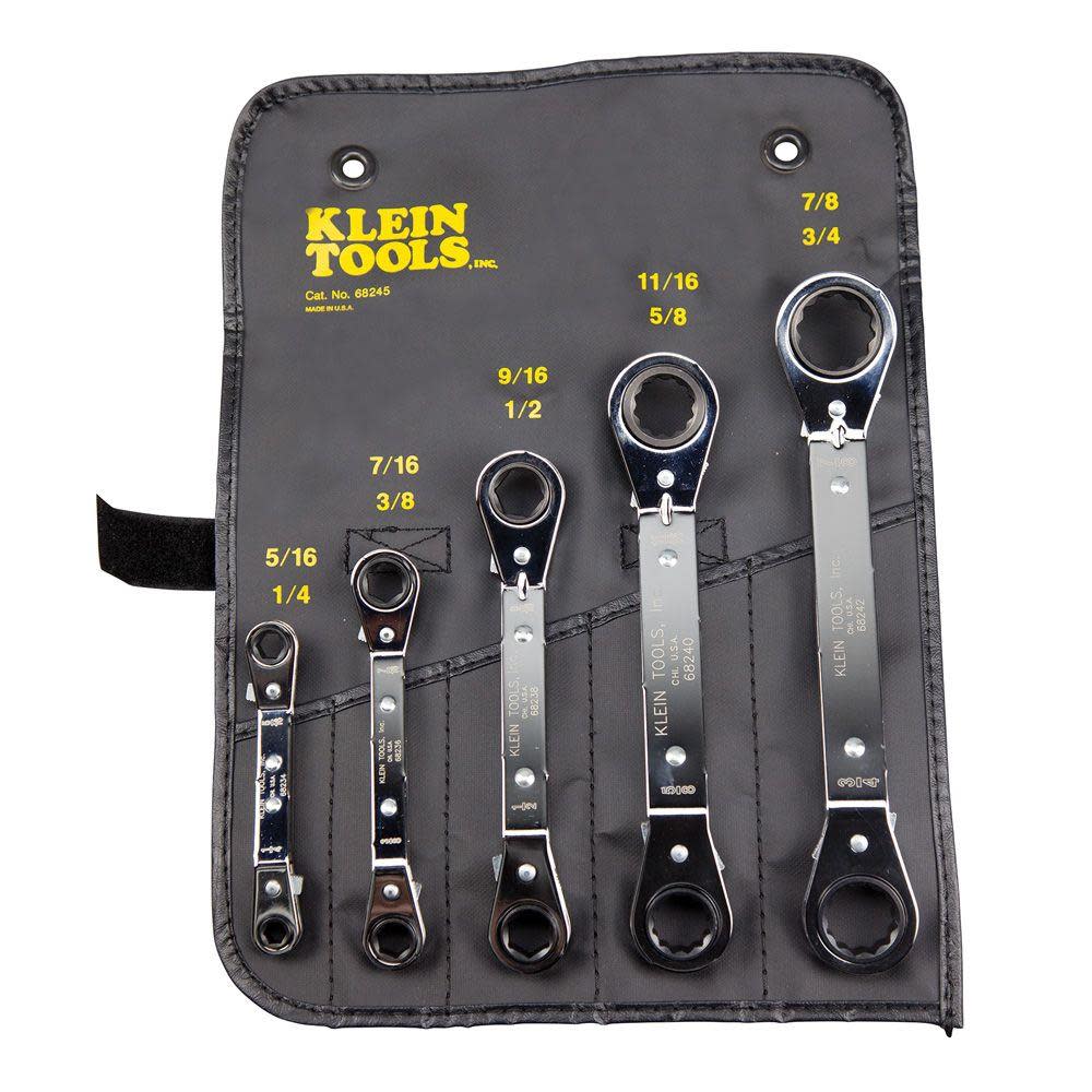 

Klein Tools Reverse Ratchet Box Wrench Set 5 Pc