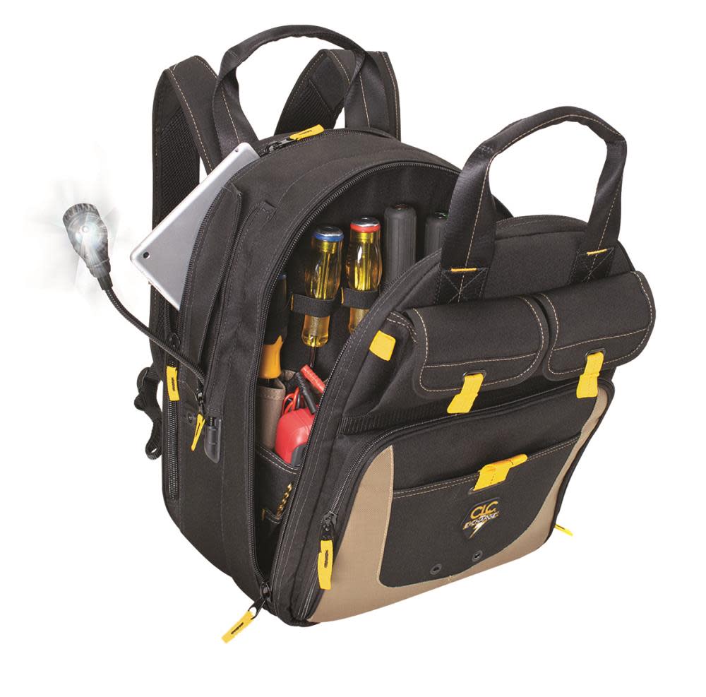 

CLC 36 Pocket E-Charge Lighted USB Charging Tool Backpack